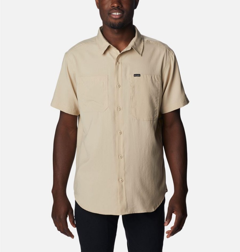 Columbia Silver Ridge UtilityLite Short Sleeve Men\'s Shirt Khaki | YTIBKO-598