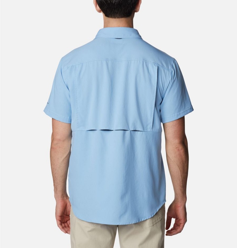 Columbia Silver Ridge UtilityLite Short Sleeve Men's Shirt Blue | IMOCXE-386