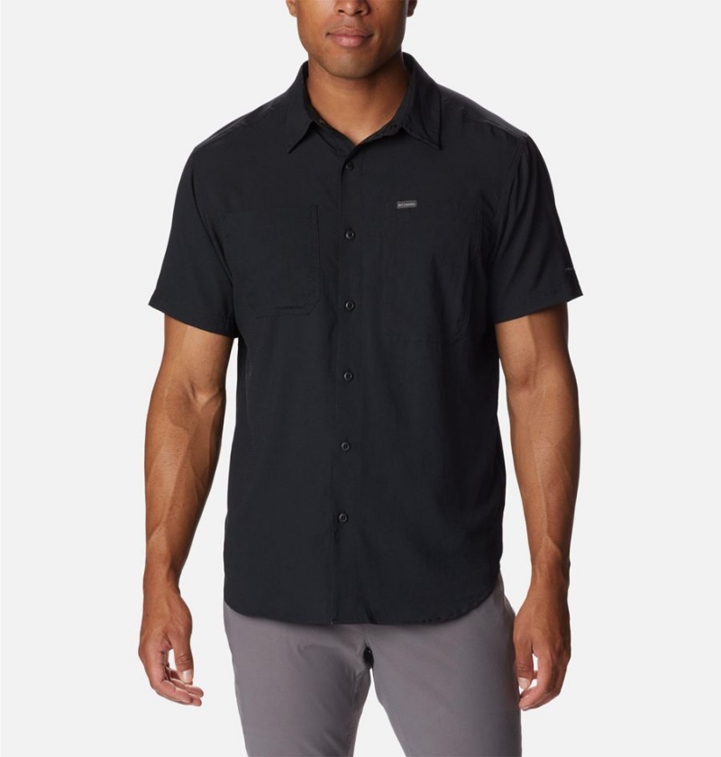 Columbia Silver Ridge UtilityLite Short Sleeve Men\'s Shirt Black | TPJRHX-814