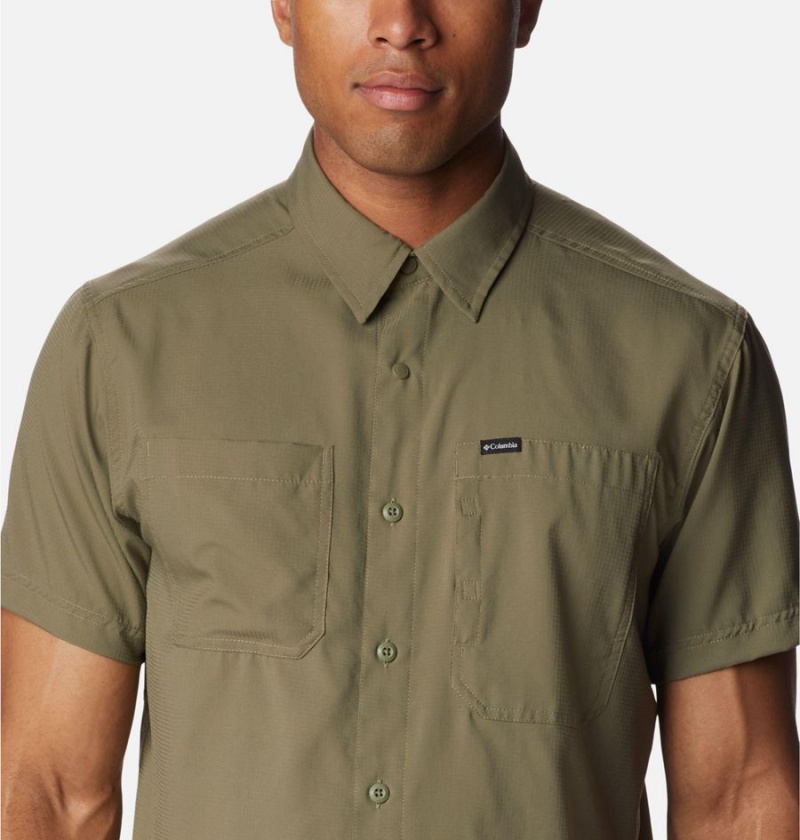 Columbia Silver Ridge UtilityLite Short Sleeve Men's Shirt Green | VQTPBH-157