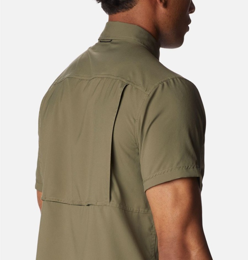 Columbia Silver Ridge UtilityLite Short Sleeve Men's Shirt Green | VQTPBH-157