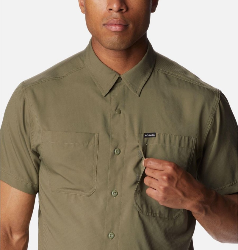 Columbia Silver Ridge UtilityLite Short Sleeve Men's Shirt Green | VQTPBH-157