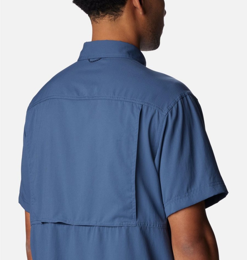 Columbia Silver Ridge UtilityLite Short Sleeve Men's Shirt Blue | QSRTWP-450
