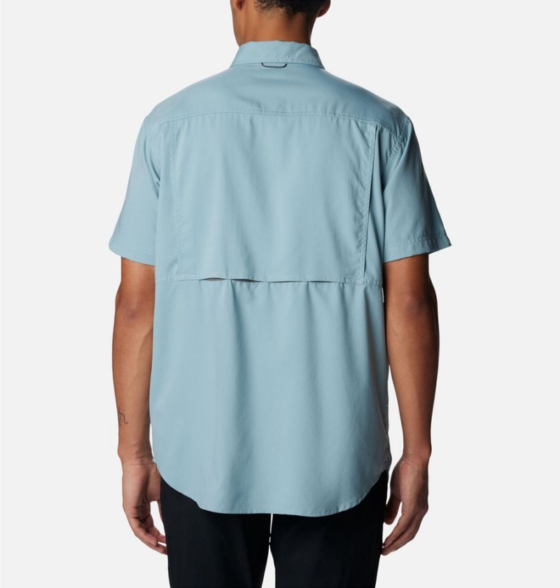 Columbia Silver Ridge UtilityLite Short Sleeve Men's Shirt Blue | VYXHNL-589
