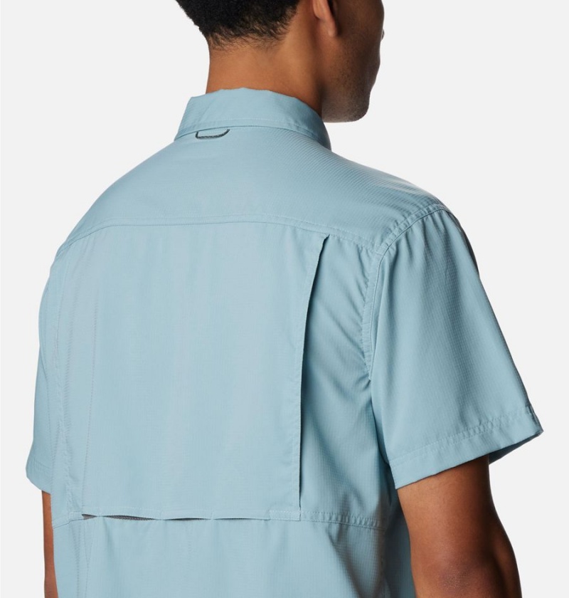 Columbia Silver Ridge UtilityLite Short Sleeve Men's Shirt Blue | VYXHNL-589