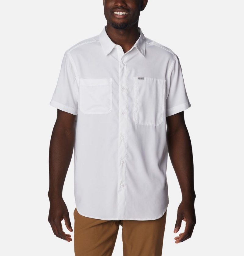 Columbia Silver Ridge UtilityLite Short Sleeve Men\'s Shirt White | GMYBPJ-051