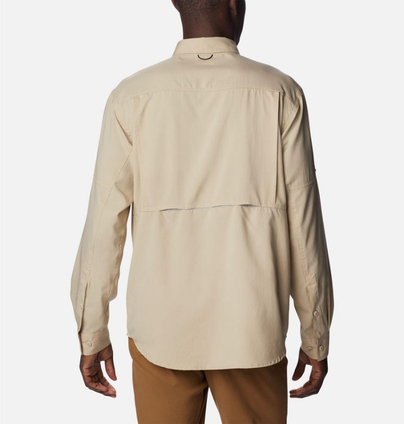 Columbia Silver Ridge Utility Lite Long Sleeve Men's Shirt Khaki | STOHEM-786