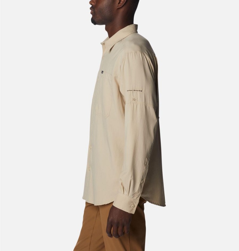 Columbia Silver Ridge Utility Lite Long Sleeve Men's Shirt Khaki | STOHEM-786