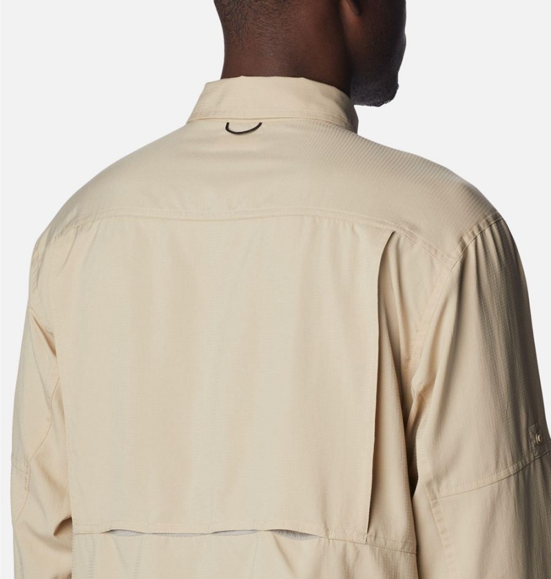 Columbia Silver Ridge Utility Lite Long Sleeve Men's Shirt Khaki | STOHEM-786