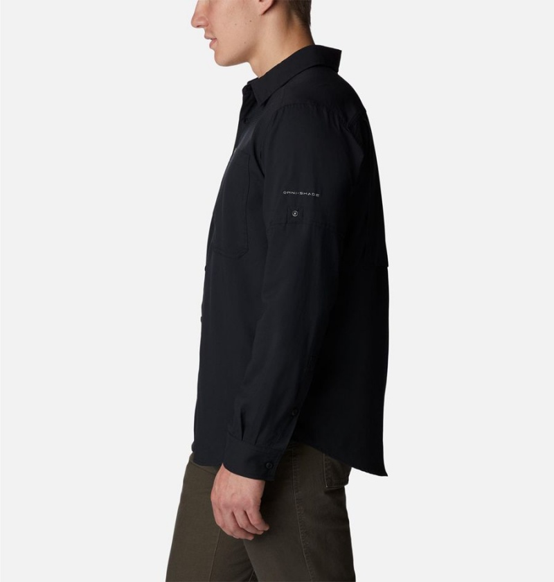 Columbia Silver Ridge Utility Lite Long Sleeve Men's Shirt Black | QLVRYD-465