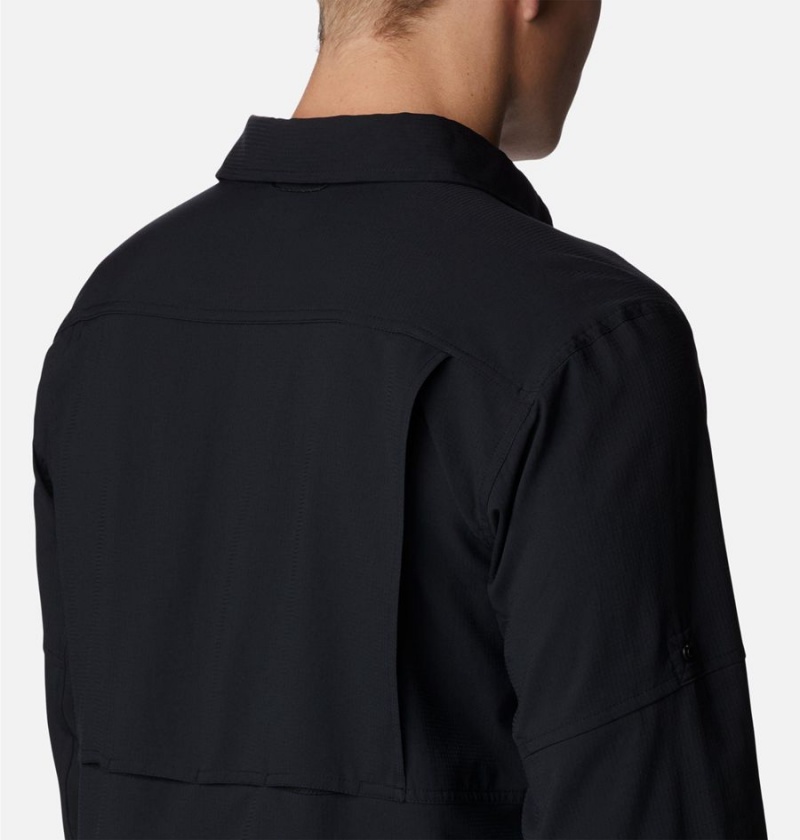 Columbia Silver Ridge Utility Lite Long Sleeve Men's Shirt Black | QLVRYD-465