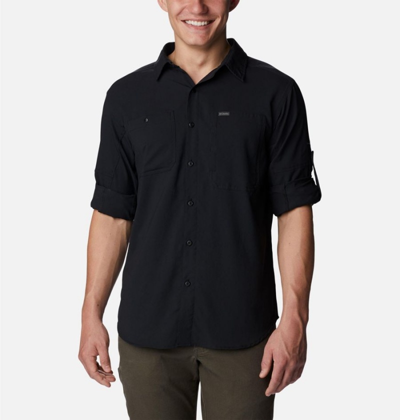 Columbia Silver Ridge Utility Lite Long Sleeve Men's Shirt Black | QLVRYD-465
