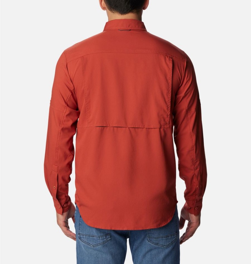 Columbia Silver Ridge Utility Lite Long Sleeve Men's Shirt Red | YZGWRH-764