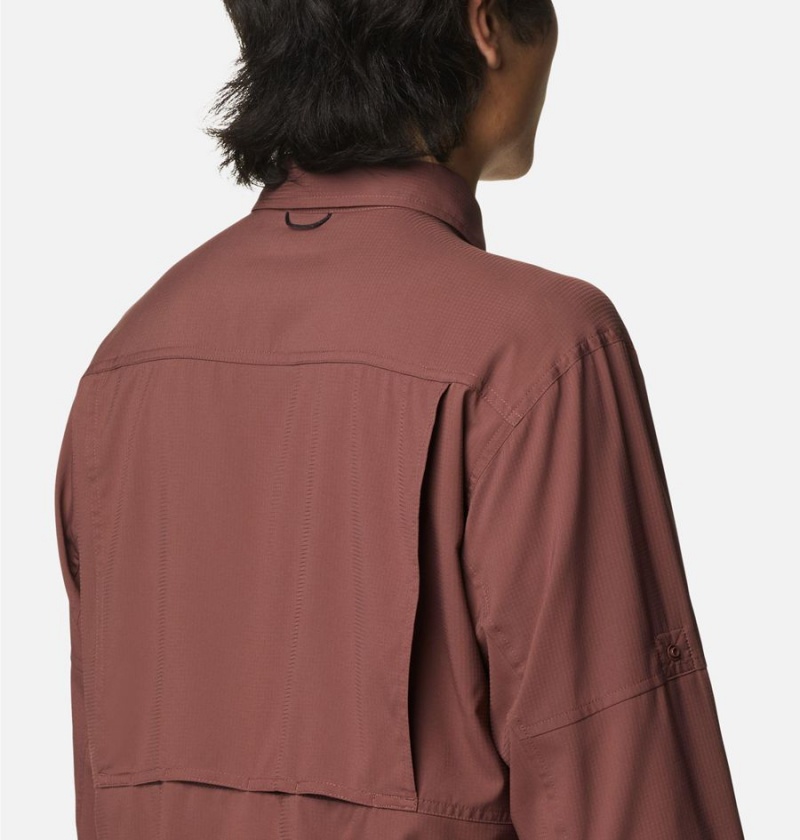 Columbia Silver Ridge Utility Lite Long Sleeve Men's Shirt Brown | HQJWKR-381