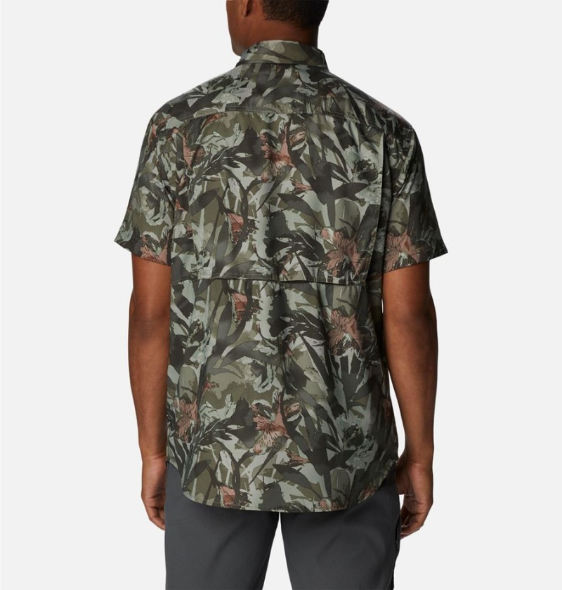 Columbia Silver Ridge Utility Lite Novelty Short Sleeve Men's Shirt Green | RZMCXW-906