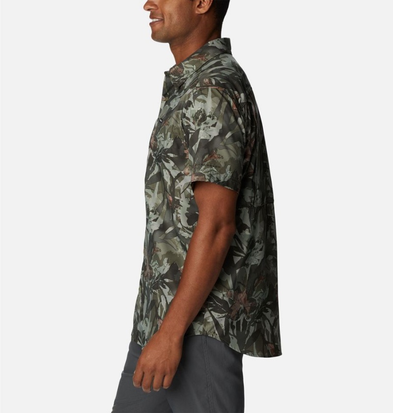 Columbia Silver Ridge Utility Lite Novelty Short Sleeve Men's Shirt Green | RZMCXW-906