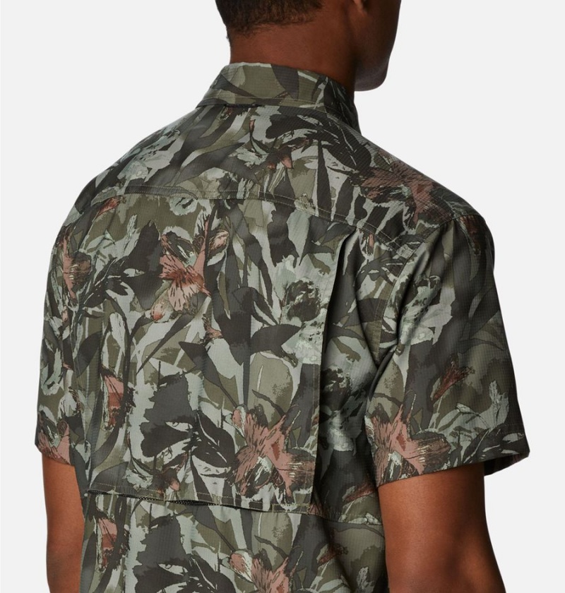 Columbia Silver Ridge Utility Lite Novelty Short Sleeve Men's Shirt Green | RZMCXW-906