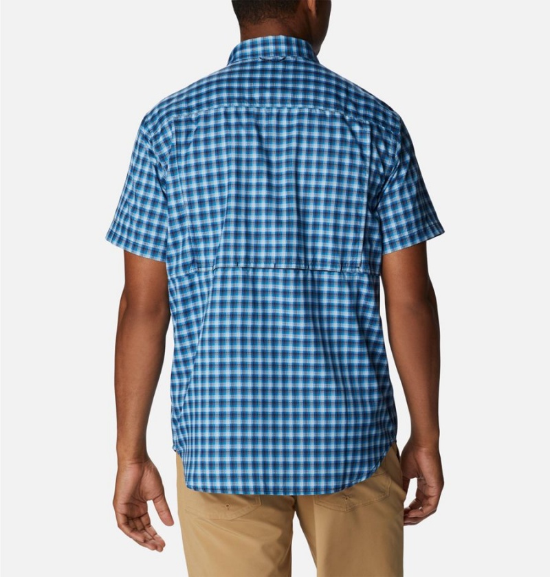 Columbia Silver Ridge Utility Lite Novelty Short Sleeve Men's Shirt Navy | LUVMWT-539