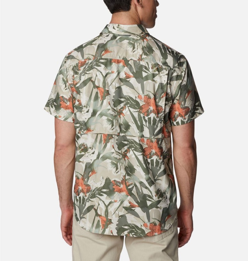 Columbia Silver Ridge Utility Lite Novelty Short Sleeve Men's Shirt Green | OVPKZA-674