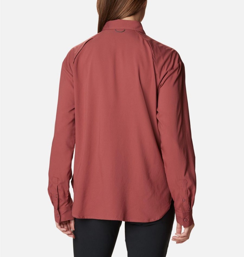 Columbia Silver Ridge Utility Long Sleeve Women's Shirt Coral | SFTBNV-024