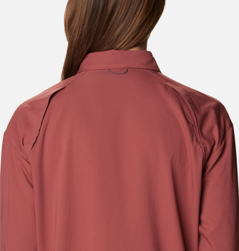 Columbia Silver Ridge Utility Long Sleeve Women's Shirt Coral | SFTBNV-024