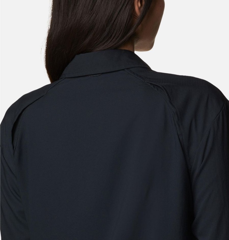 Columbia Silver Ridge Utility Long Sleeve Women's Shirt Black | XRNDFK-803