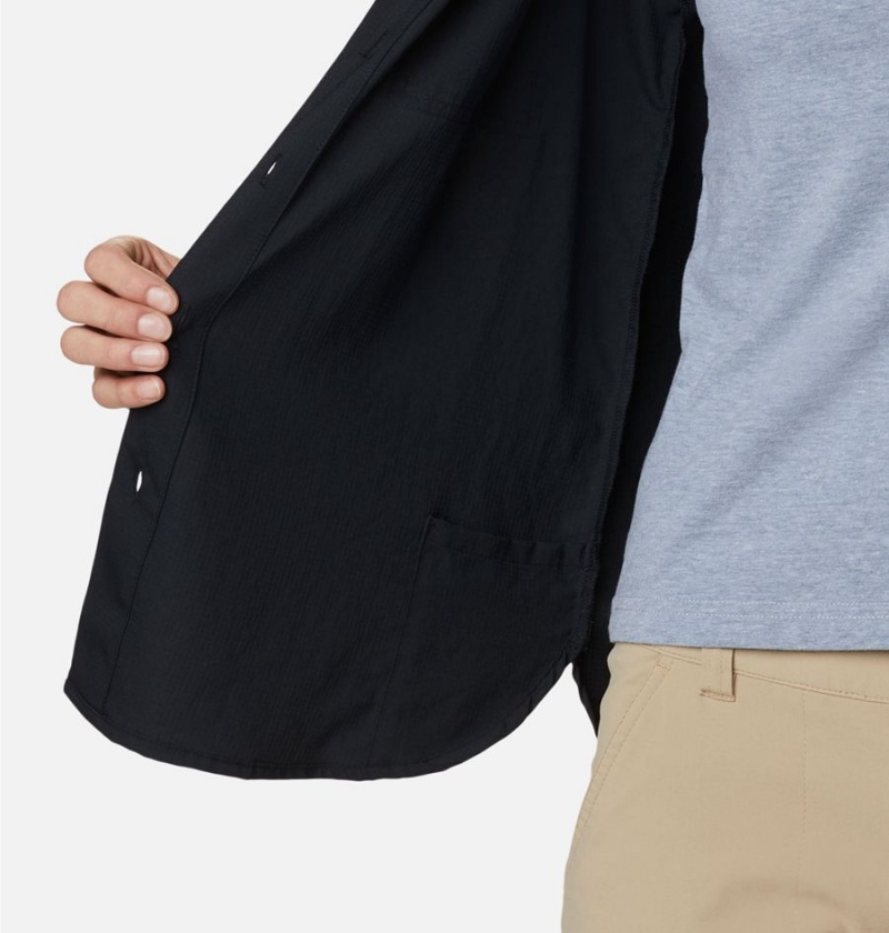 Columbia Silver Ridge Utility Long Sleeve Women's Shirt Black | XRNDFK-803