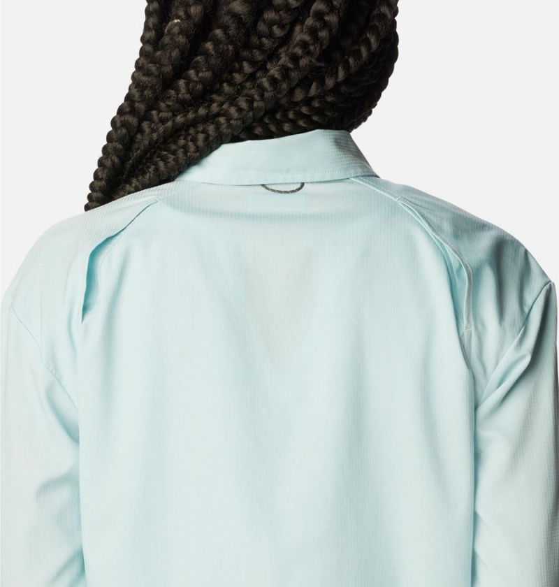 Columbia Silver Ridge Utility Long Sleeve Women's Shirt Turquoise | HBOFQL-018