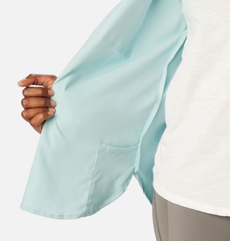 Columbia Silver Ridge Utility Long Sleeve Women's Shirt Turquoise | HBOFQL-018