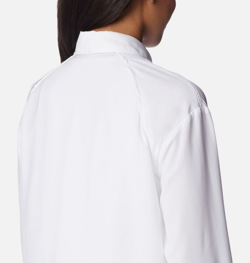Columbia Silver Ridge Utility Long Sleeve Women's Shirt White | QNSBJA-658
