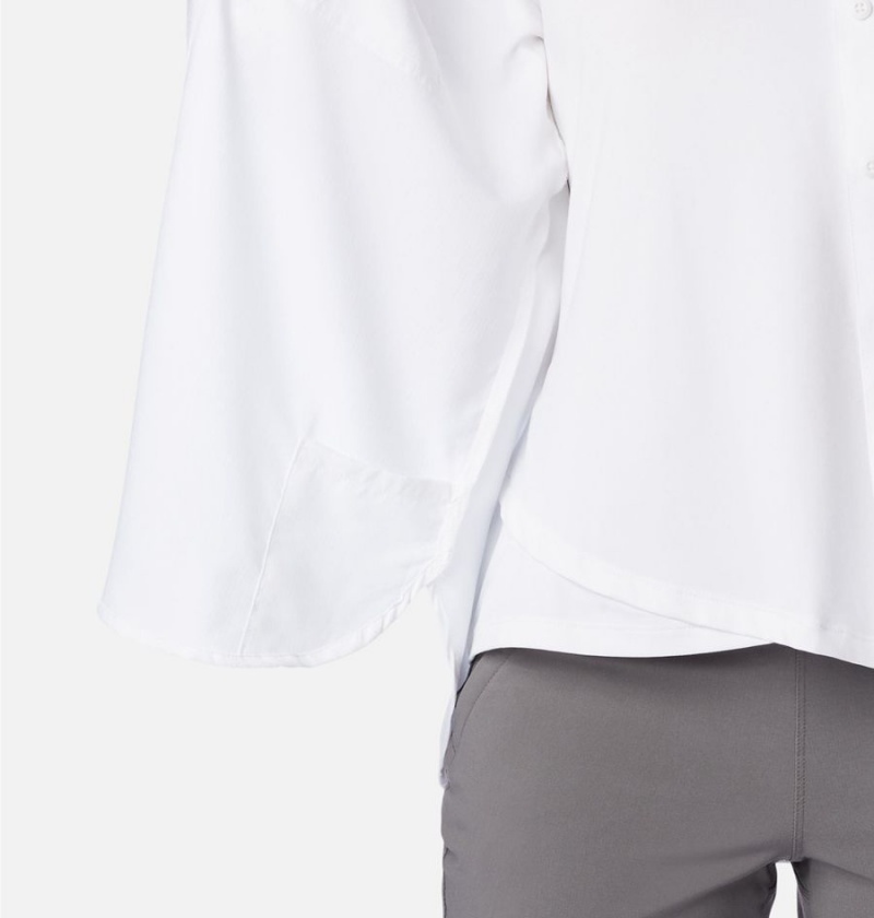 Columbia Silver Ridge Utility Long Sleeve Women's Shirt White | QNSBJA-658