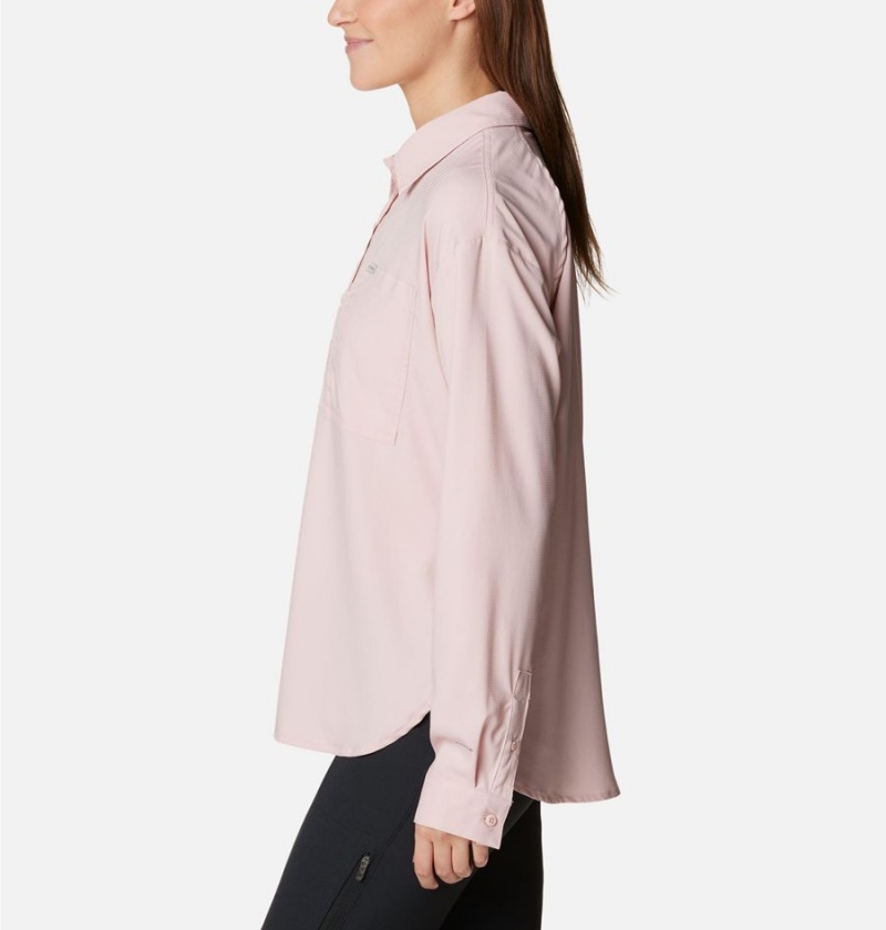Columbia Silver Ridge Utility Long Sleeve Women's Shirt Pink | ACGOEW-176