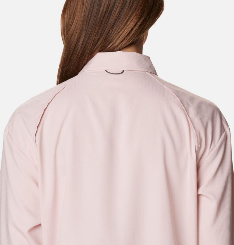 Columbia Silver Ridge Utility Long Sleeve Women's Shirt Pink | ACGOEW-176