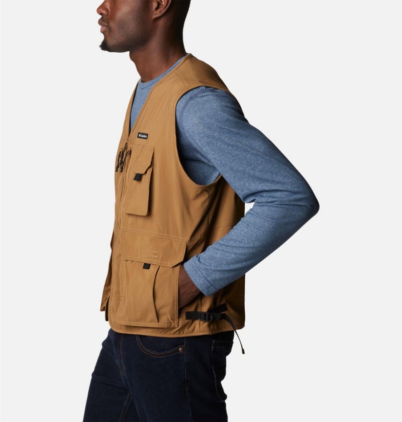 Columbia Silver Ridge Utility Men's Vest Brown | XVNMLY-617