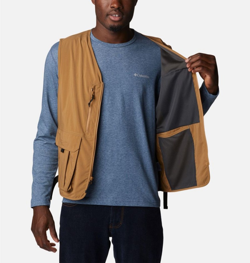 Columbia Silver Ridge Utility Men's Vest Brown | XVNMLY-617