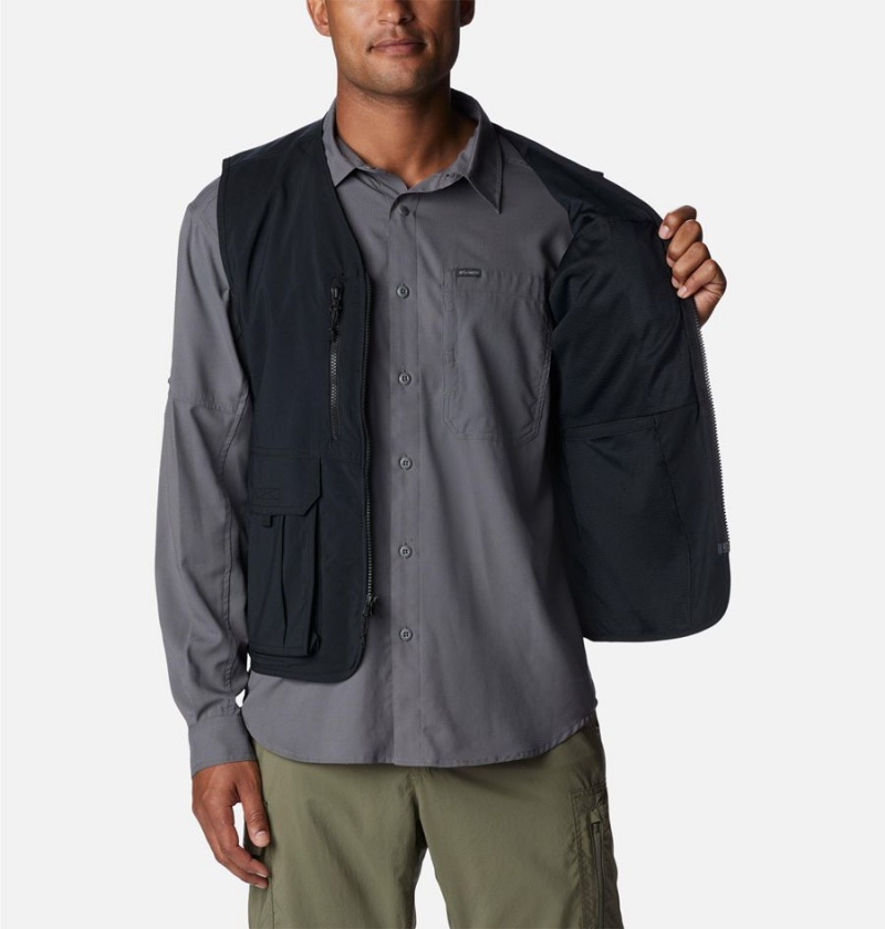 Columbia Silver Ridge Utility Men's Vest Black | WGSYAR-389