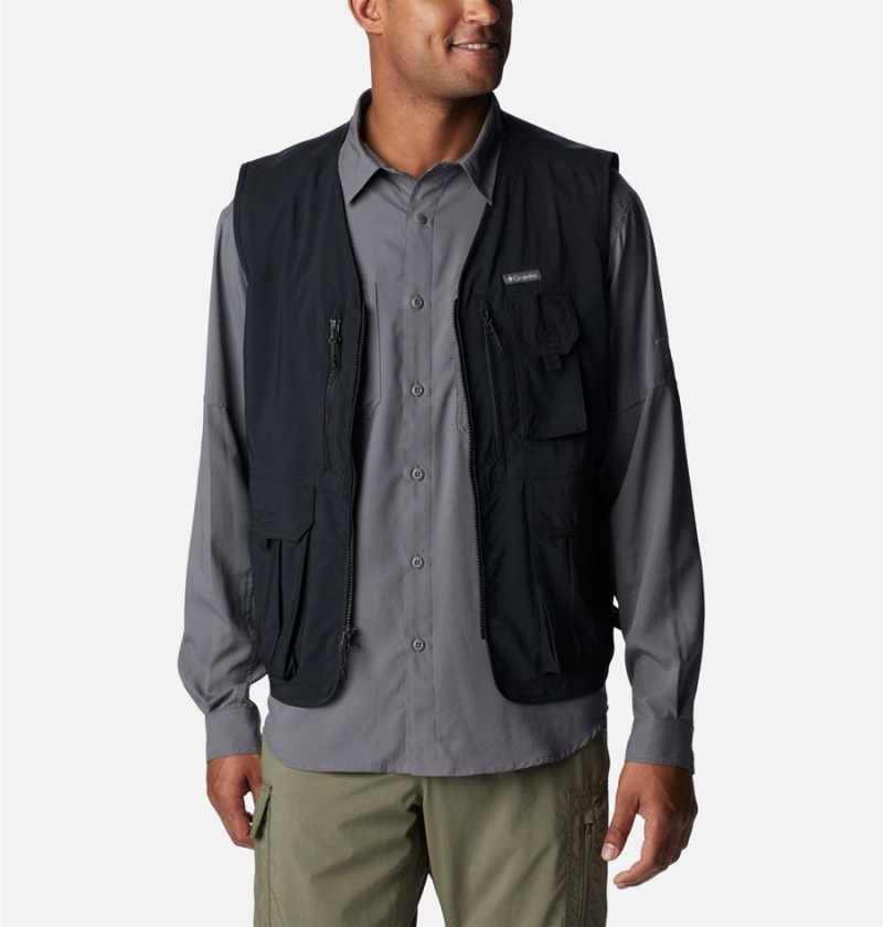 Columbia Silver Ridge Utility Men's Vest Black | WGSYAR-389