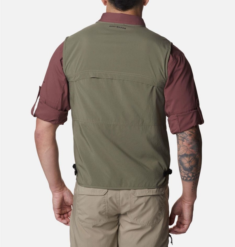 Columbia Silver Ridge Utility Men's Vest Green | JHEWRT-612