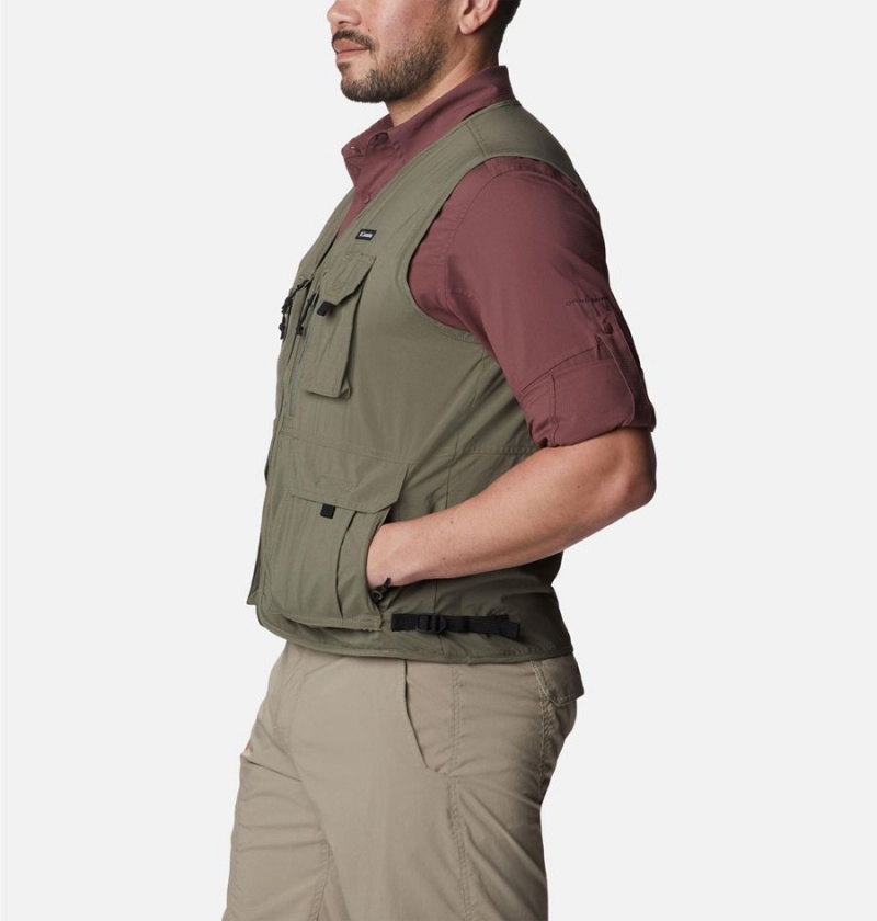Columbia Silver Ridge Utility Men's Vest Green | JHEWRT-612
