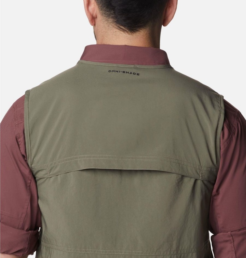 Columbia Silver Ridge Utility Men's Vest Green | JHEWRT-612