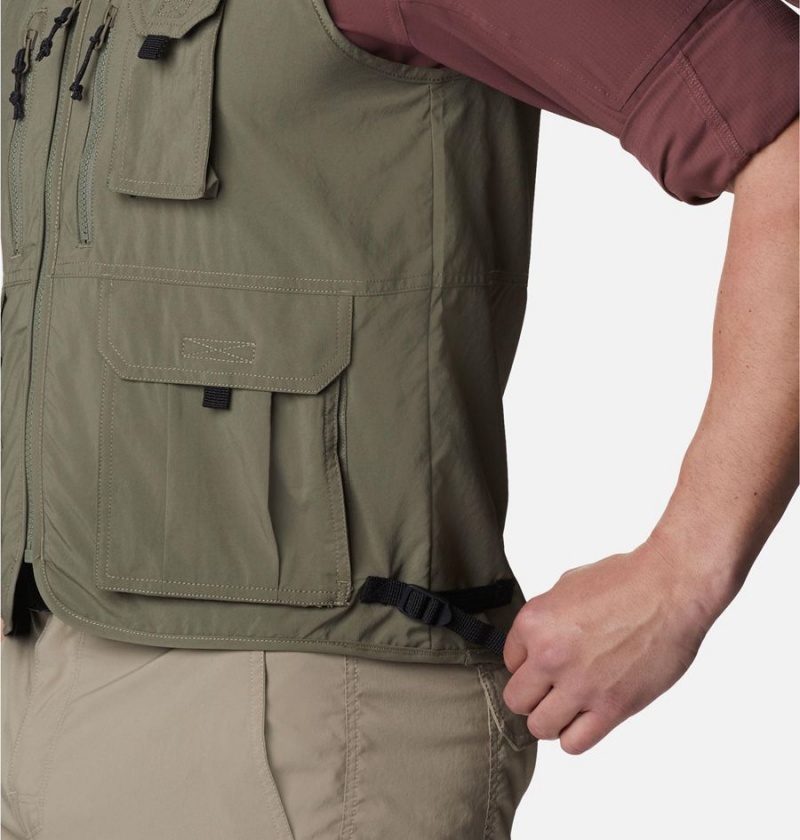 Columbia Silver Ridge Utility Men's Vest Green | JHEWRT-612