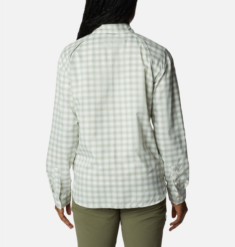 Columbia Silver Ridge Utility Patterned Long Sleeve Women's Shirt Green | CHLKQB-714
