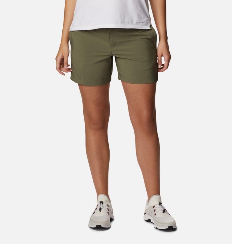 Columbia Silver Ridge Utility Women\'s Shorts Green | VEWSUJ-591