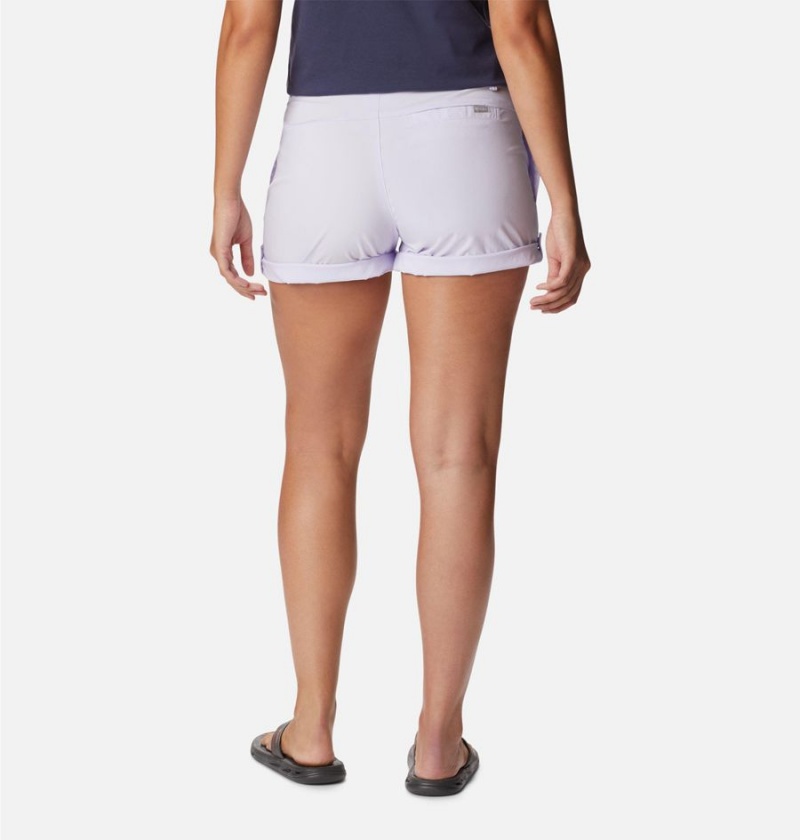 Columbia Silver Ridge Utility Women's Shorts Purple | TMYZVH-619