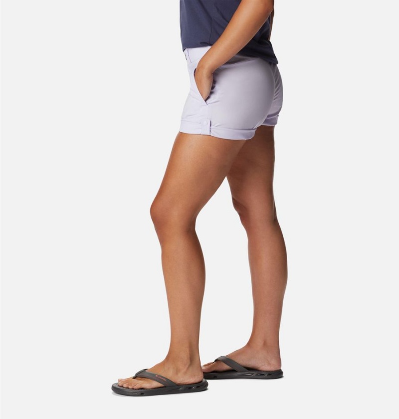 Columbia Silver Ridge Utility Women's Shorts Purple | TMYZVH-619