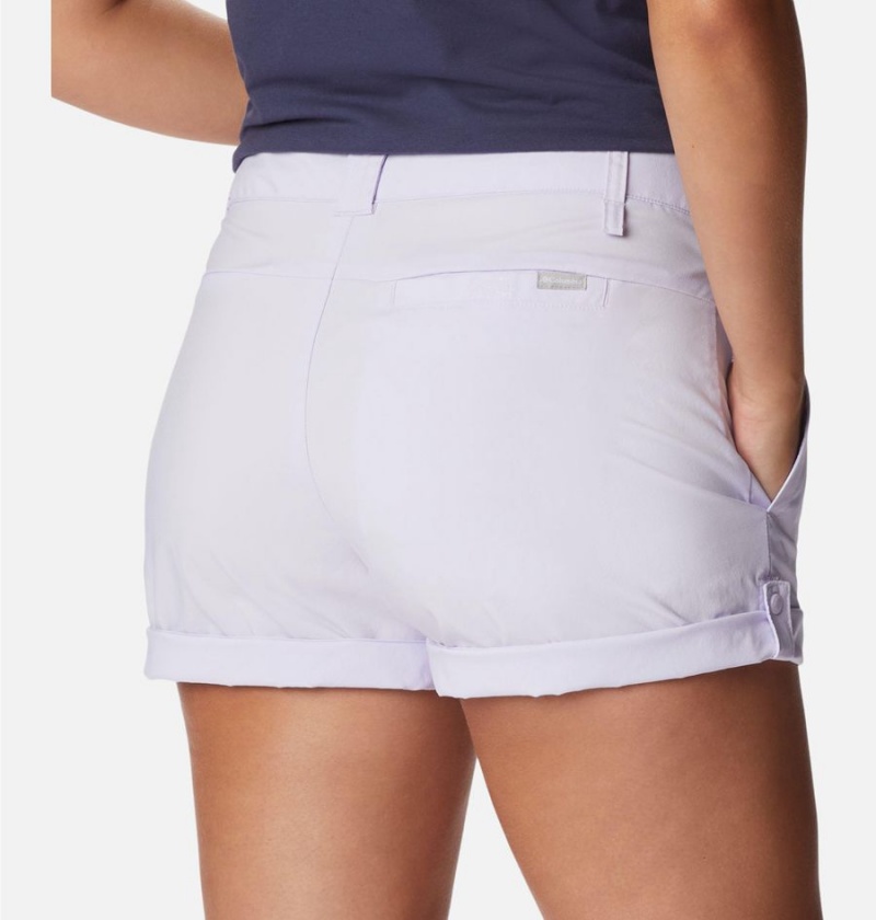 Columbia Silver Ridge Utility Women's Shorts Purple | TMYZVH-619