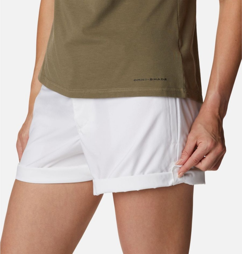 Columbia Silver Ridge Utility Women's Shorts White | ALFKTV-567