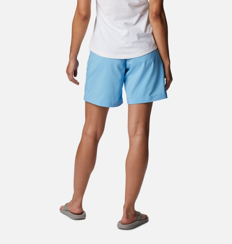 Columbia Silver Ridge Utility Women's Shorts Blue | SXQOCG-716