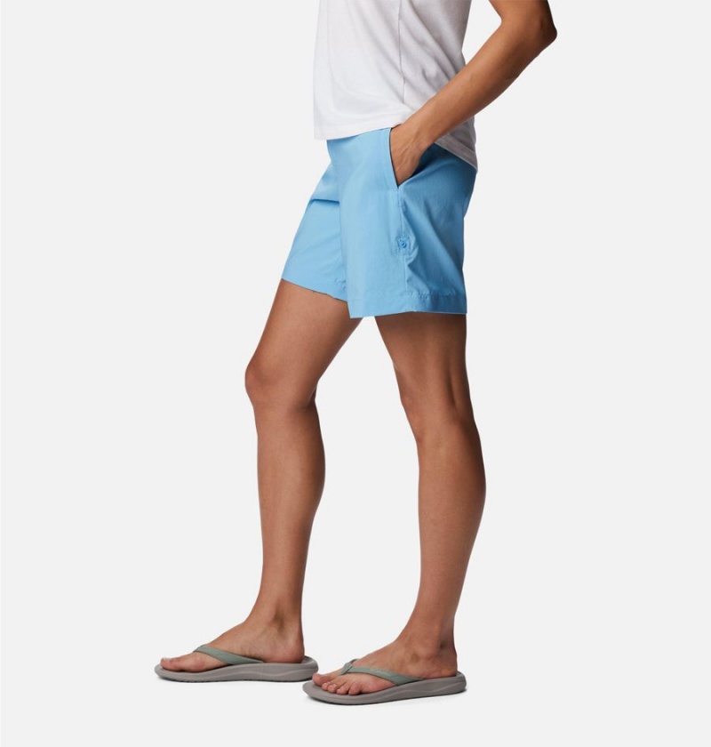 Columbia Silver Ridge Utility Women's Shorts Blue | SXQOCG-716