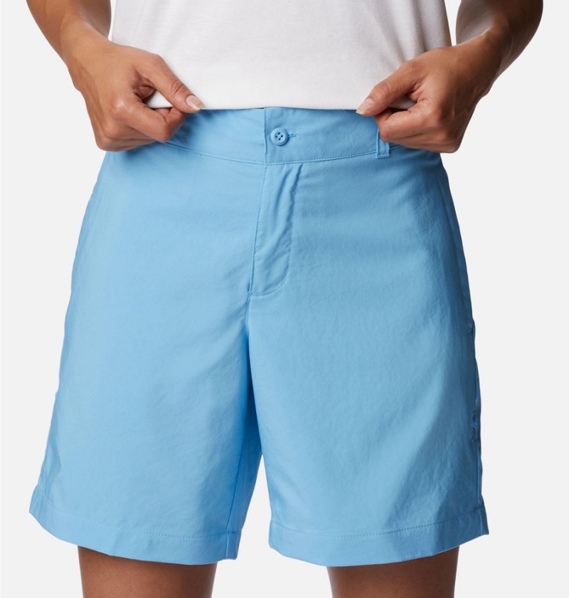Columbia Silver Ridge Utility Women's Shorts Blue | SXQOCG-716